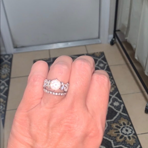 Wedding ring set. Sterling silver. - Picture 4 of 6